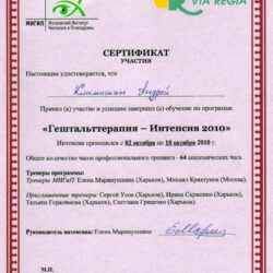 2010 Интенсив - гештальттерапия