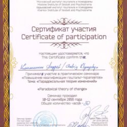 2016 Парадоксальная теория изменений