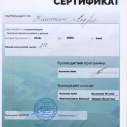 2019-2020 Гештальт-терапия в работе с детьми