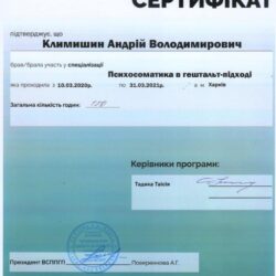 2020-2021 Психосоматика в гештальт-підході