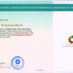 2020 Theory and practice of work with psychosomatics